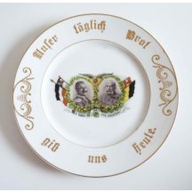 Talíř - dvojportrét císařů / Wilhelm a Franz Josef