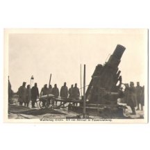 První světová válka 1914/15, 30,5 cm Mörser v palebném postavení