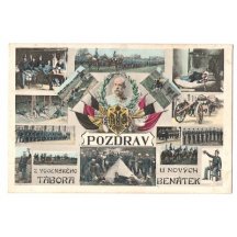 Pozdrav z vojenského tábora u Nových Benátek
