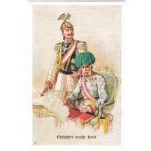 Barevná pohlednice Wilhelma a Franz Josefa