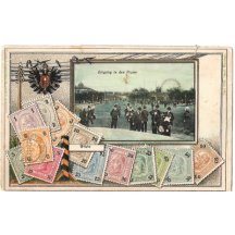 Pohlednice s pozdravem z Vídně- Eingang in den Prater