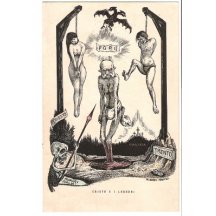 Caricature of Franz Joseph's massacres in Italy