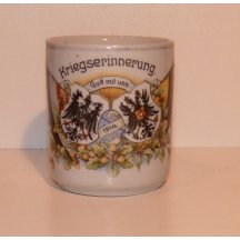 Rakouské a německé státní symboly na hrnečku