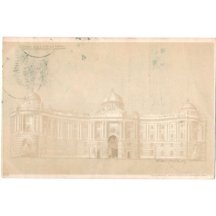 Velký palác ve Vídni, Hofburg - proti světlu je průsvit, sedící Franz Josef