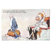 Karikatura Viléma, který vyštval Pána nebes - boha