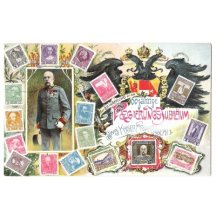 Portrait of Franz Joseph , eagle and stamps (4)
