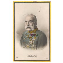 Funeral , memorial card with picture of Franz Joseph