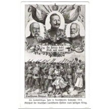 Trojportrét a oslavující vojáci