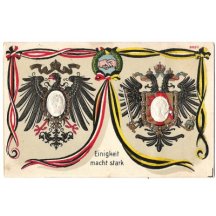 Rakouská dvouhlavá orlice - německá orlice , Franz Josef a Wilhelm / R