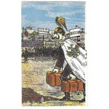 Vilém se svými kufry vrací zpět do Německa