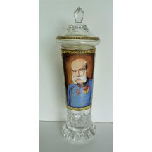 Pohár s víčkem - ruční výroba a malba ..... mimořádná práce lidového umělce