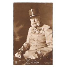 Franz Joseph in uniform , on his chair