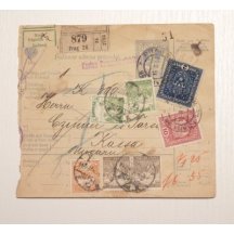 Průvodka dofrankovaná maďarskými známkami- zajímavé