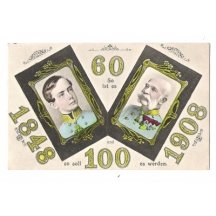 Franz Josef na dvojportrétu, barevná kombinace