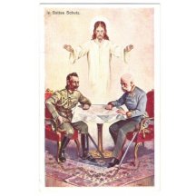 Wilhelm a Franz Josef u stolu -žehná jim Bůh