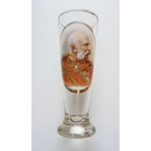 Vysoká sklenička - šampuska / nádherný portrét císaře