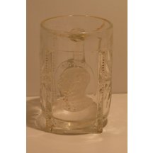 Skleněný půllitr s portrétem Franz Josefa, k 60.výročí jeho vlády