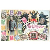 Portrait of Franz Joseph , eagle and stamps (2)