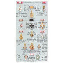 Kompletní soutisk 3 pohlednic - řády Franz Josefa I. - mimořádné