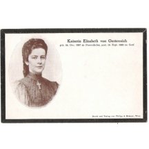 Death postcard of empress Elizabeth