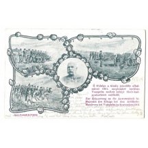 Císař Franz Josefa pohled na vojenskou četu