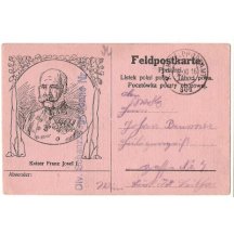 Polní lístek - Franz Josef 