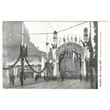 Slavnostní brána na Malé Straně, císařské dny v Praze r.1907