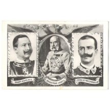 Trojportrét: Franz Josef, Wilhelm a král Viktor Emanuel III.