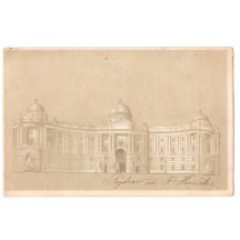 Velký palác ve Vídni-Hofburg , proti světlu je průsvit - sedící Franz Josef