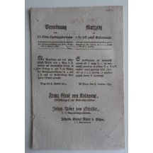 Cirkulář Franz Grafa von Kolowrat 