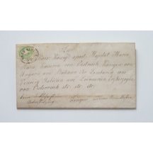 Dopis vyfrankovaný 3 Kr, adresovaný na Marii Annu von Österreich