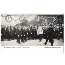 Praha- představování stavitelů mostu císaře Františka Josefa