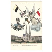 Maxmiliánovo náměsti s kostelem, Vídeň