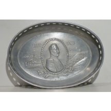 Kovová mísa s portrétem císaře Wilhelma II. k 25. výročí jeho vlády