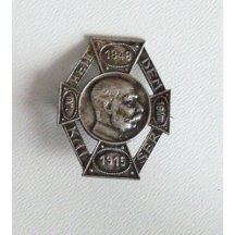 Stříbrný odznak s císařovým portrétem, napichovací