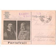 Císař Franz Josef a Karel ve slavnostních uniformách