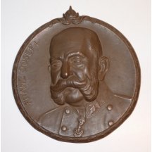 Medaile s Franz Josefem I. a císařskou korunou