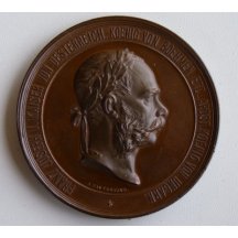 Medal of Franz Joseph, exhibition in Vienna in 1873 on cooperation topic