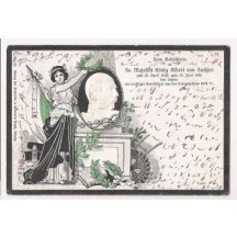 Král Albert- propagační pohlednice