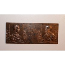 Bronze plaque of emperor Franz Joseph to 50 years of government