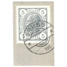 Pohlednice se známkou 5 hal