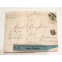 Nádražní dopis vyfrankovaný kolkem 5 kr