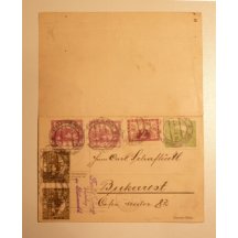 Korespondenční lístek z Bukurešti i s mimořádnou frankaturou