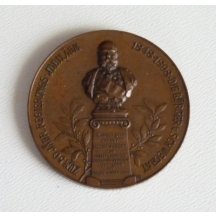 Bronzová medaile s bustou Franz Josefa, líc a rub