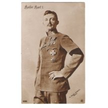 Karl in military uniform with mourning band