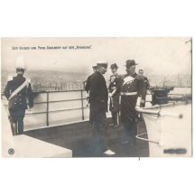 Emperor Wilhelm visit warship HAMBURG with prince Adalbert