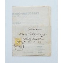 Novinová páska frankovaná 2 Kr. známkou