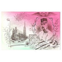 Portrét Franz Josefa s kostelem