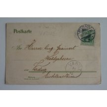 Pohlednice s příchozím razítkem Vaduz