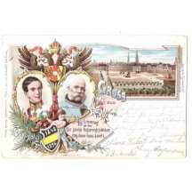 Císař Franz Joseph a pohled na náměstí